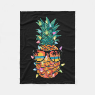 Frauen Ananas Weihnachtsbaum Lichter Weihnachten W Fleecedecke