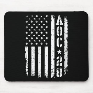 Frauen Aoc 2028 US Flag V-Nacken Mousepad
