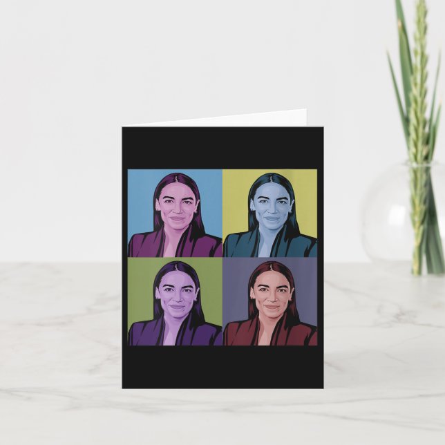 Frauen Aoc Alexandria Ocasio-cortez First Female P Karte (Vorderseite)
