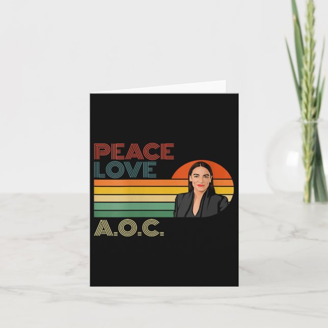 Frauen Aoc Alexandria Ocasio-cortez First Female P Karte (Vorderseite)