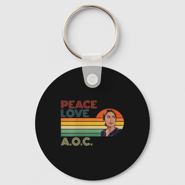 Frauen Aoc Alexandria Ocasio-cortez First Female P Schlüsselanhänger (Vorderseite)