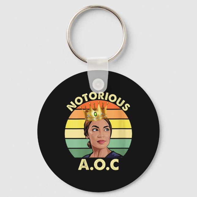 Frauen Aoc Alexandria Ocasio-cortez First Female P Schlüsselanhänger (Vorderseite)