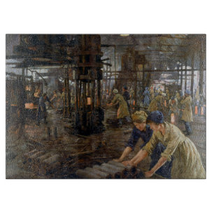 Frauen arbeiten in einer Munitionsfabrik WW1 1918 Schneidebrett