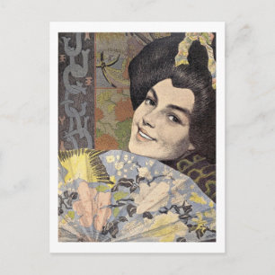 Frauen, Asiatisches Motiv, Fanfarin, romantisch, V Postkarte