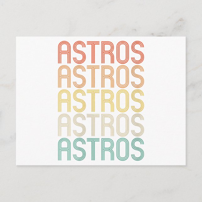 Frauen Astros Feiertagspostkarte (Vorderseite)