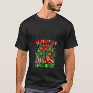 Frauen Atemtherapeutin Colorful Lung Christm T-Shirt
