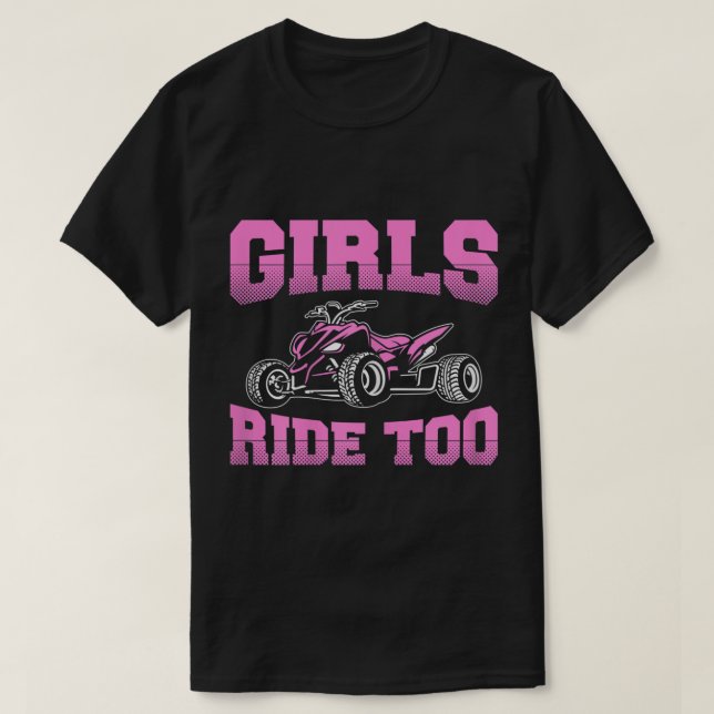 Frauen ATV Funny Four Wheeler Quad Bike Girl Ride T-Shirt (Design vorne)