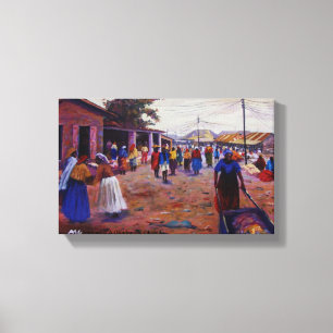 Frauen auf dem Markt von Mojisola A Gbadamosi Okub Leinwanddruck