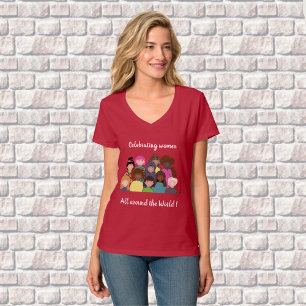 Frauen auf der ganzen Welt feiern   Feministin T-Shirt