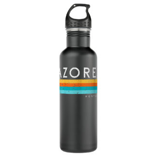 Frauen auf Vintagen Azoren Portugal Retro Design 2 Edelstahlflasche
