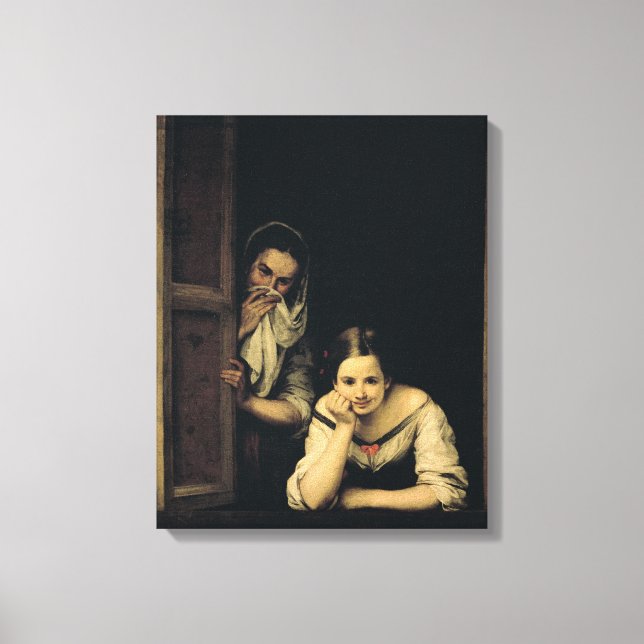 Frauen aus Galicien am Fenster, 1670 Leinwanddruck (Vorderseite)