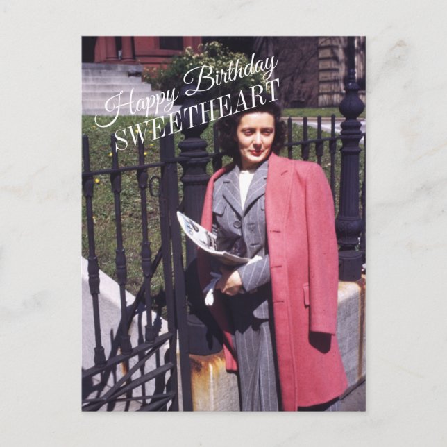 Frauen außerhalb der Mode des Mitte Jahrhunderts Postkarte (Vorderseite)