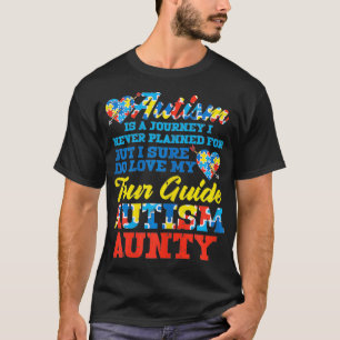 Frauen Autismus Reise noch nie geplant Tour Guide  T-Shirt