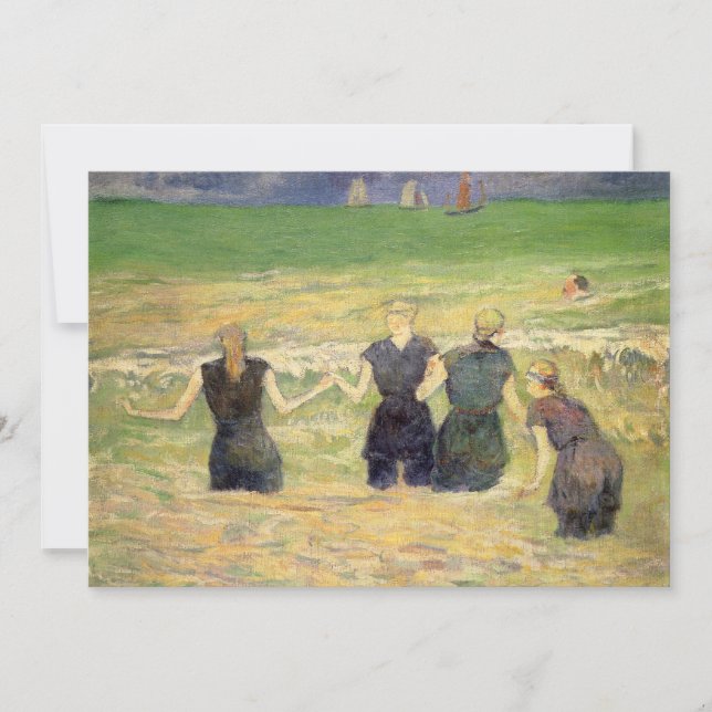 Frauen baden Dieppe von Paul Gauguin (Vorderseite)