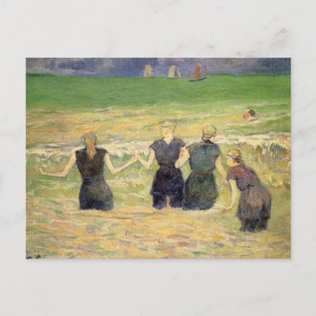 Frauen baden Dieppe von Paul Gauguin Postkarte (Vorderseite)