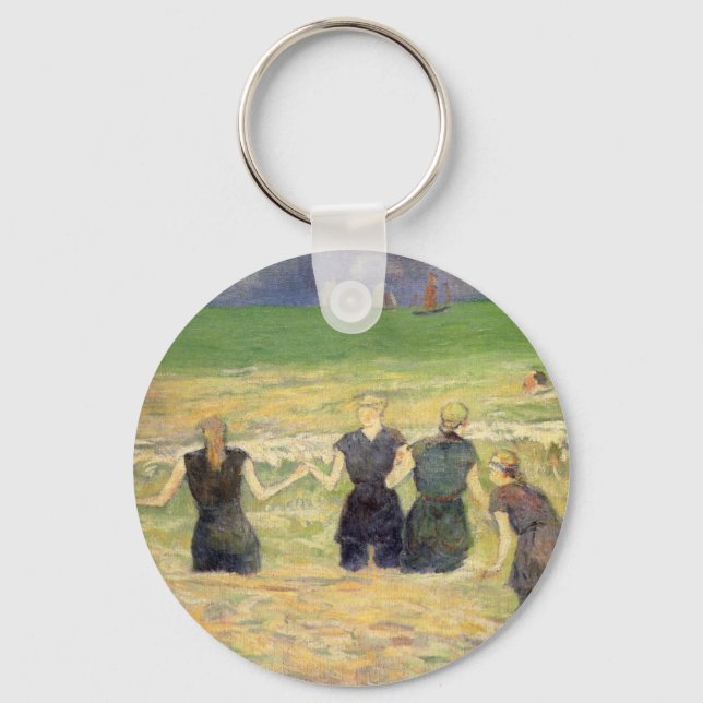Frauen baden Dieppe von Paul Gauguin Schlüsselanhänger (Vorderseite)