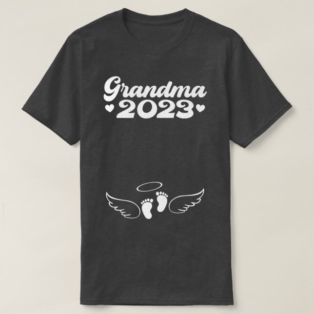 Frauen bald Oma 2023 Schwangerschaftsankündigung T-Shirt (Design vorne)