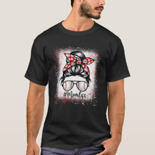 Frauen Baseball Mama Leben gebleicht Mama Mama Mes T-Shirt