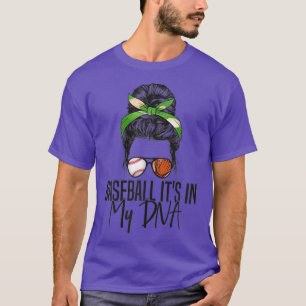 Frauen Baseball seine in meiner DNA Fingerprint Fu T-Shirt