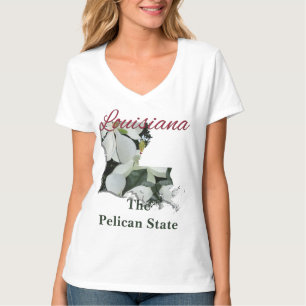 Frauen-Basic Vee-T-Shirt - LOUISIANA T-Shirt