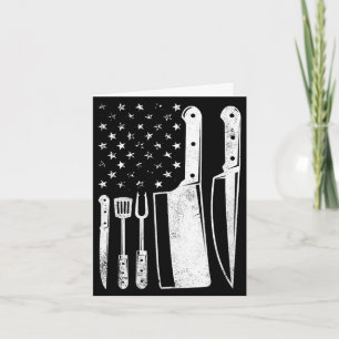 Frauen BBQ USA-Flagge patriotisch vierter Juli Karte