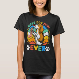 Frauen Beagle Beste Hunde Mama je Hund Retro T-Shirt
