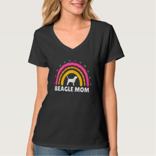 Frauen Beagle Mama Regenbogen Niedlicher Beagle Ei T-Shirt