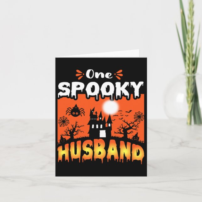 Frauen Beängstigende Spooky Halloween Design Spuk  Karte (Vorderseite)