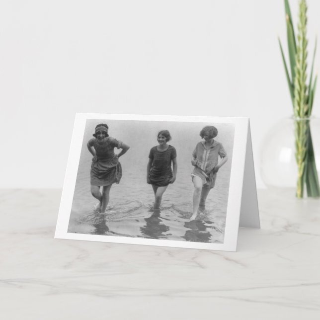 Frauen beim Arlington Beach Foto Karte (Vorderseite)