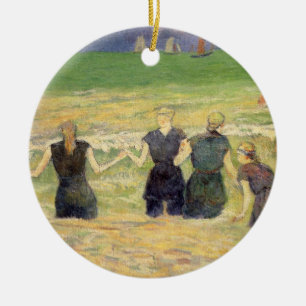 Frauen beim Baden Dieppe von Paul Gauguin Keramikornament