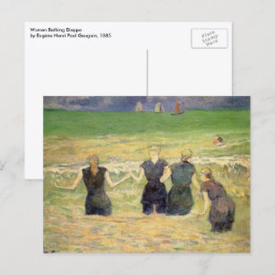 Frauen beim Baden Dieppe von Paul Gauguin Postkarte