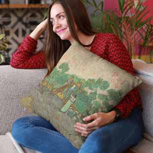 Frauen beim Olivenpflücken, Van Gogh Kissen