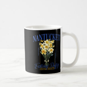Frauen bekommen verrückte Nantucket-Daffodil-Blume Kaffeetasse