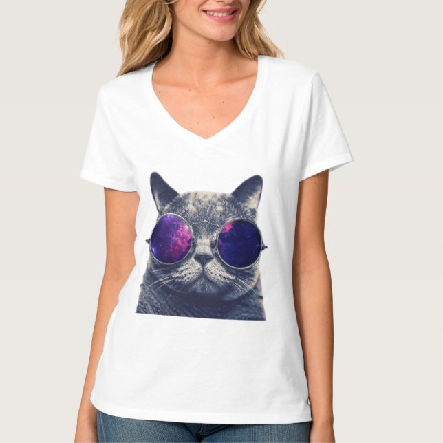 Frauen Bella+Canvas Relaxed Fit V-Ausschnitt T-Shi T-Shirt (Vorderseite)