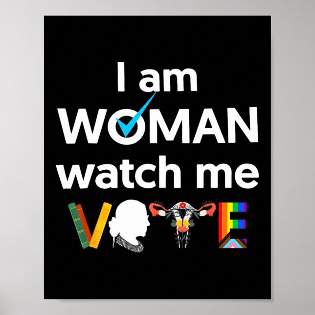 Frauen beobachten, wie ich abstimme 1 poster (Vorne)