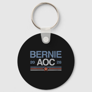 Frauen Bernie Sanders und Aoc V-Nacken Schlüsselanhänger