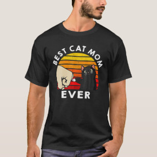 Frauen Beste Katze Mama je, Retro Katze Mama T, lu T-Shirt
