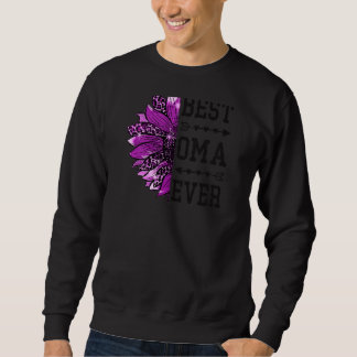 Frauen Bestes Oma je Muttertag Sonnenblumen Leopa Sweatshirt