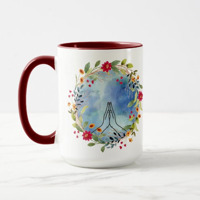 Frauen beten Hand Kaffee Tasse (Links)