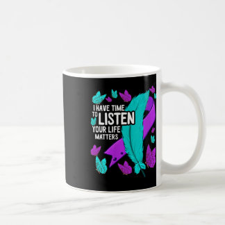 Frauen Bewusstsein für psychische Gesundheit Suizi Kaffeetasse