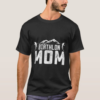 Frauen Biathlon Mama Mutter Biathlet Langlaufloipe T-Shirt