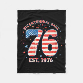 Frauen Bicentennial Babe Est 1976 Flagge 4. Juli Fleecedecke