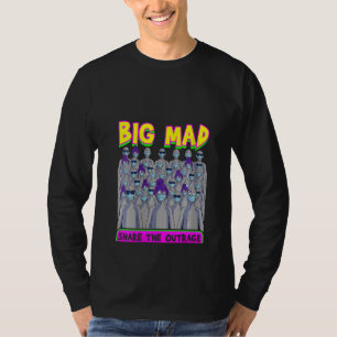 Frauen Big Mad NPC Meme Gray Menschen sehen Maske T-Shirt