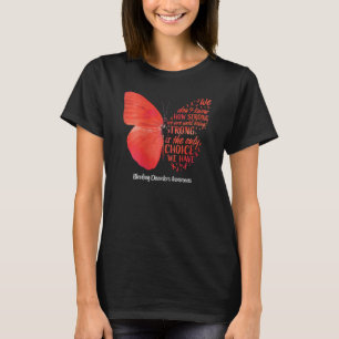 Frauen Blutungen Bewusstsein Schmetterling Rot T-Shirt