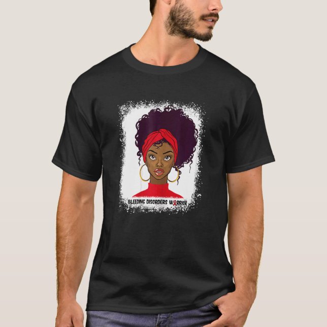 Frauen Blutungsstörungen Kriegerkämpfer Unterstütz T-Shirt (Vorderseite)