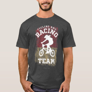 Frauen BMX Bike Malta Flaggenradrennen B T-Shirt