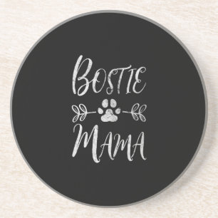 Frauen Bostie Mama Shirt Boston Terrier Lover Getränkeuntersetzer