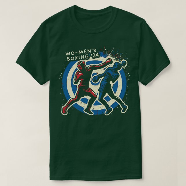 Frauen Boxen 24 Spiele in Paris T-Shirt (Design vorne)