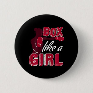 Frauen Boxen Wie Ein Mädchen Lustiges Boxgeschenk Button