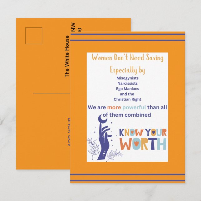 Frauen brauchen keine Postkarte Retten (Vorne/Hinten)